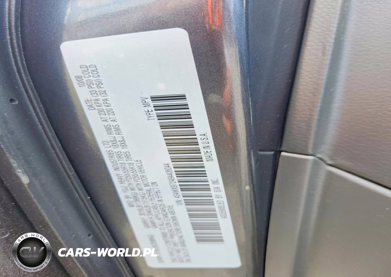 2009 Subaru Tribeca Limited VIN:4S4WX97D494406044 - 13
