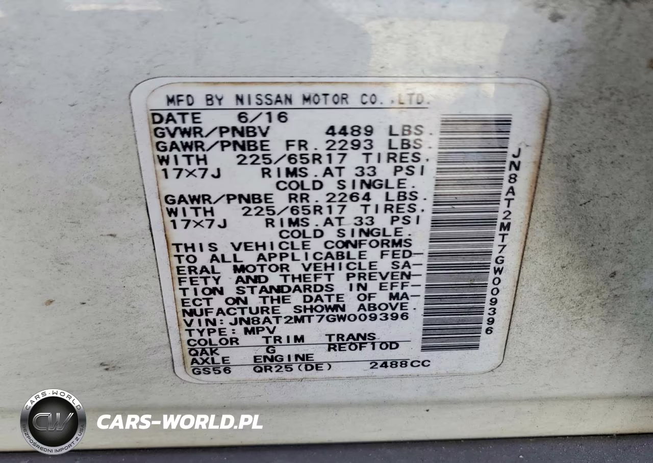 2016 Nissan Rogue S VIN:JN8AT2MT7GW009396 - 13