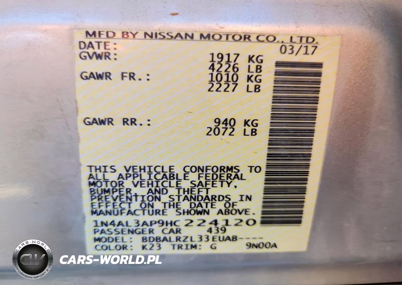 2017 Nissan Altima 2.5 Sl VIN:1N4AL3AP9HC224120 - 13