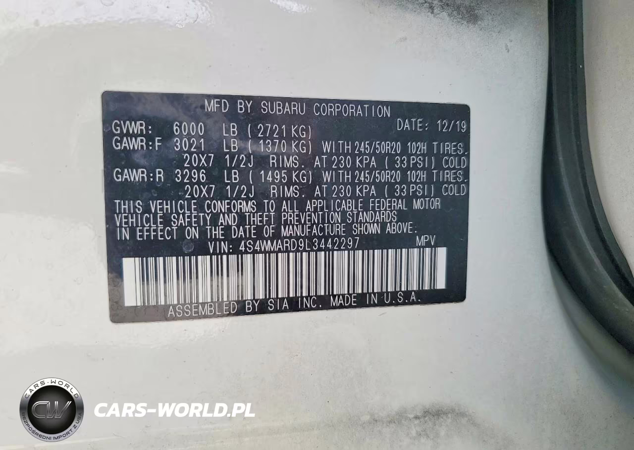 2020 Subaru Ascent Touring VIN:4S4WMARD9L3442297 - 13
