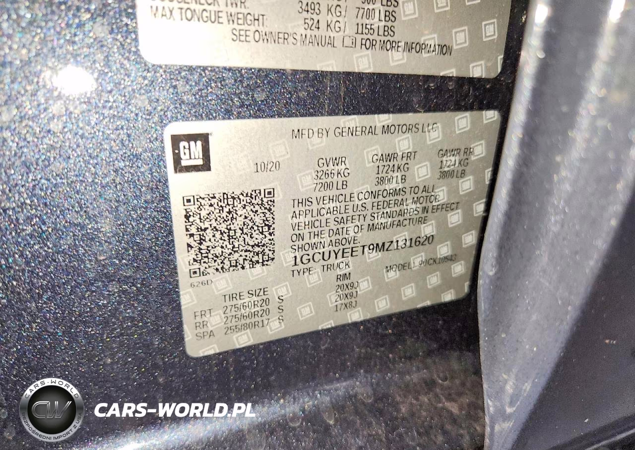 2021 Chevrolet Silverado K1500 Rst VIN:1GCUYEET9MZ131620 - 12