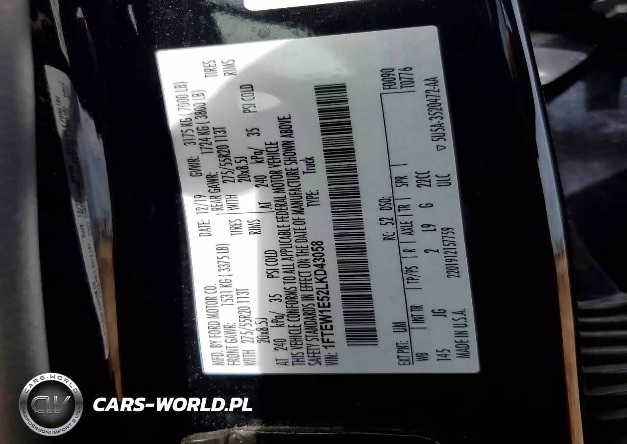 2020 Ford F150 Supercrew VIN:1FTEW1E52LKD43058 - 12