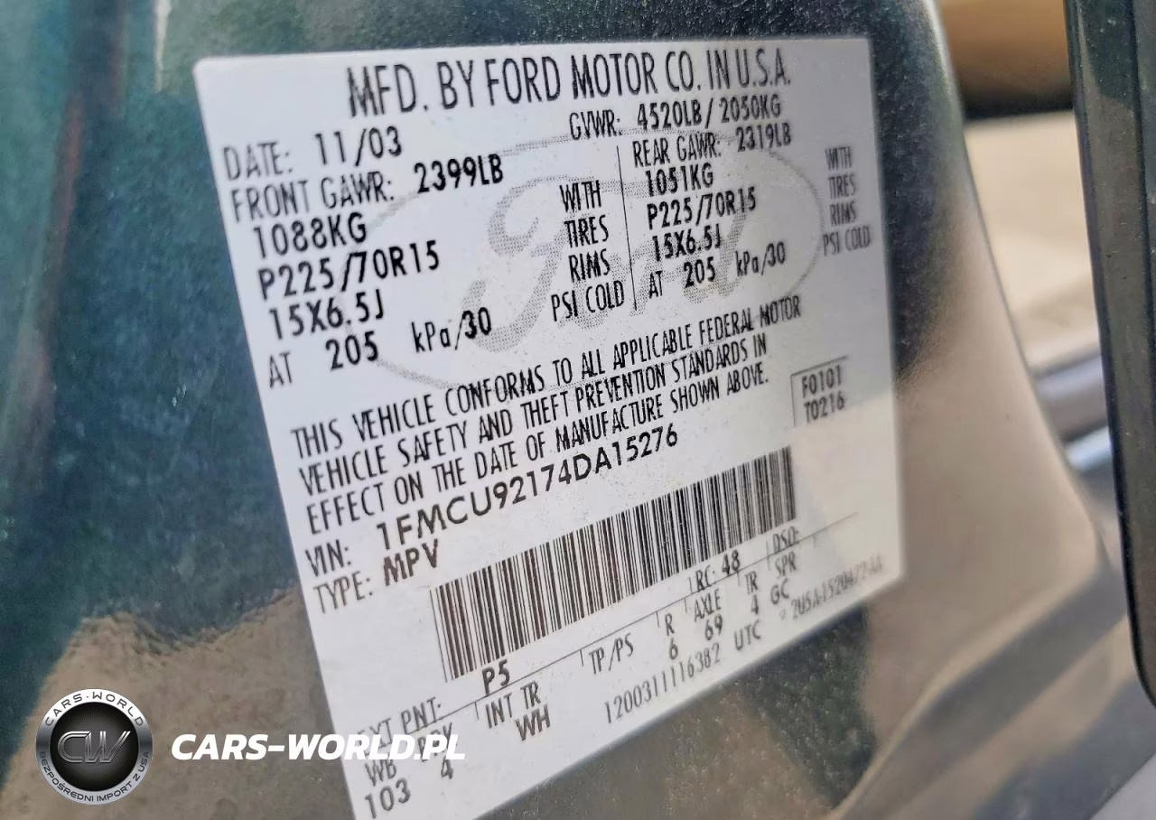2004 Ford Escape Xls VIN:1FMCU92174DA15276 - 13