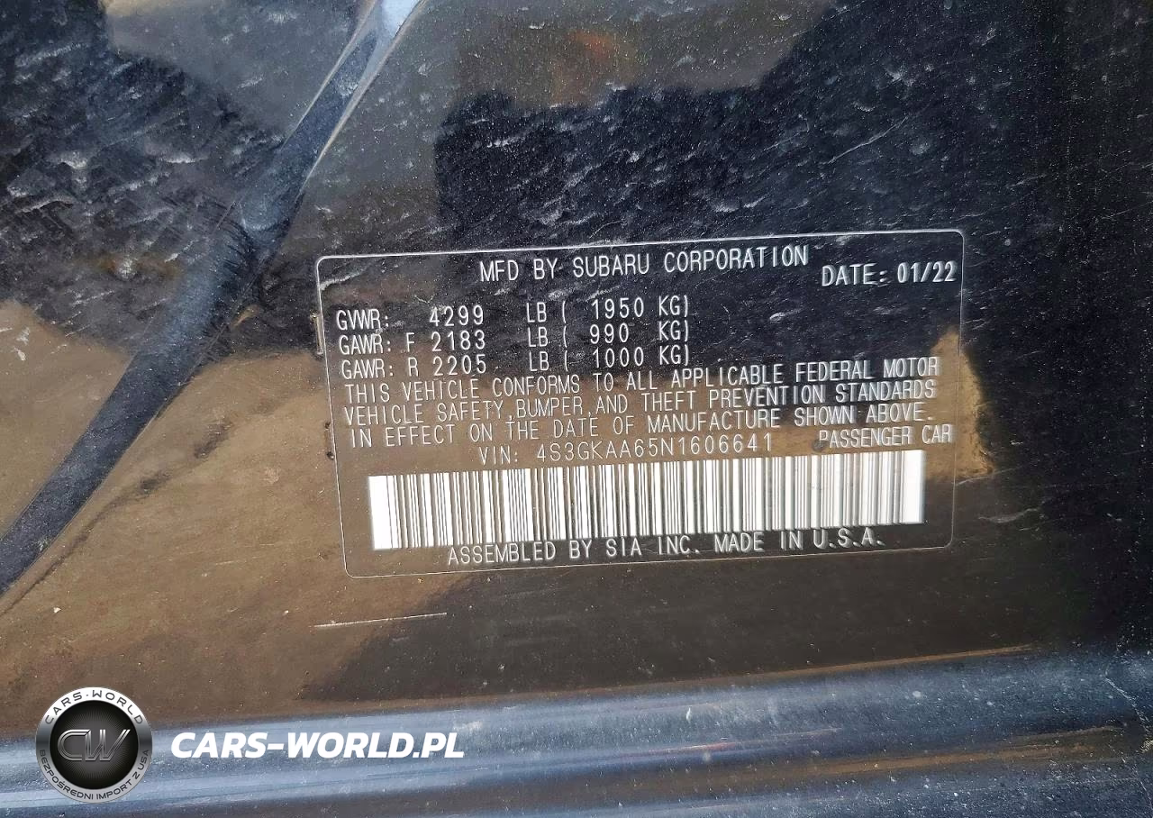 2022 Subaru Impreza VIN:4S3GKAA65N1606641 - 12