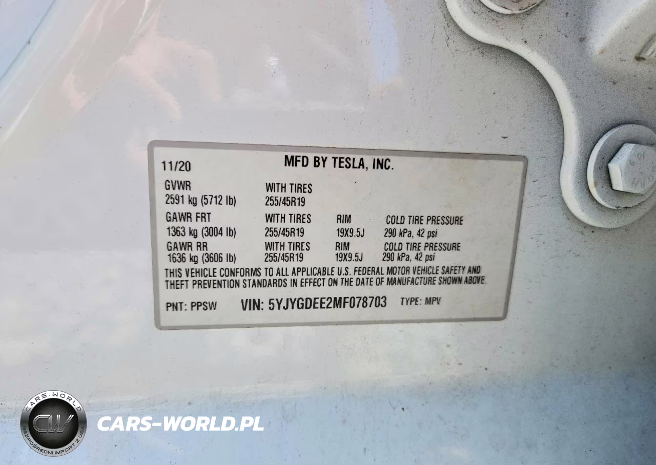 2021 Tesla Model Y VIN:5YJYGDEE2MF078703 - 12