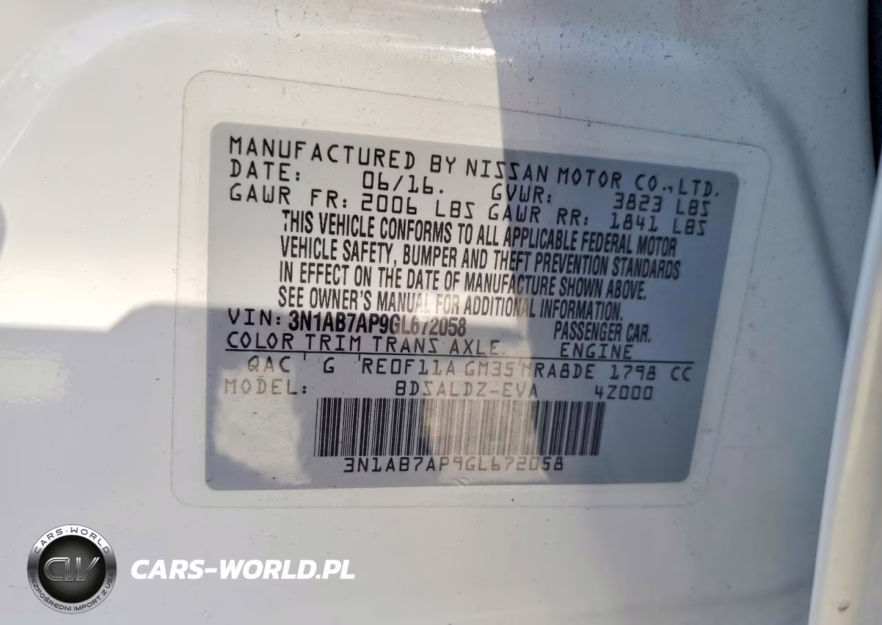 2016 Nissan Sentra Sv VIN:3N1AB7AP9GL672058 - 12