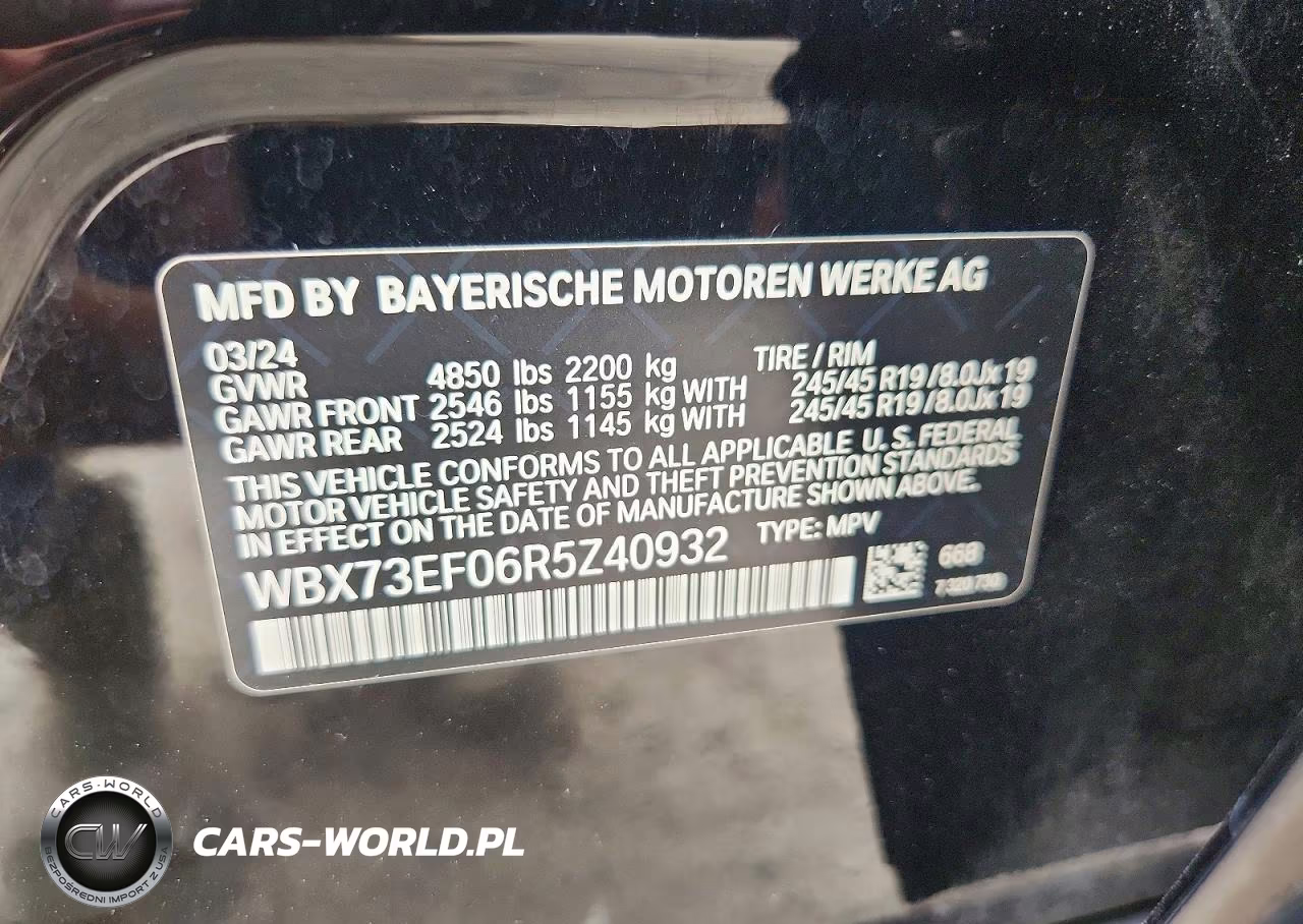 2024 BMW X1 xDrive28I VIN:WBX73EF06R5Z40932 - 13
