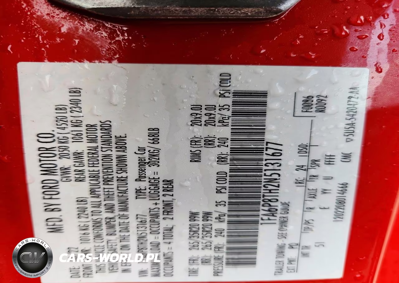 2022 Ford Mustang VIN:1FA6P8TH2N5131677 - 12