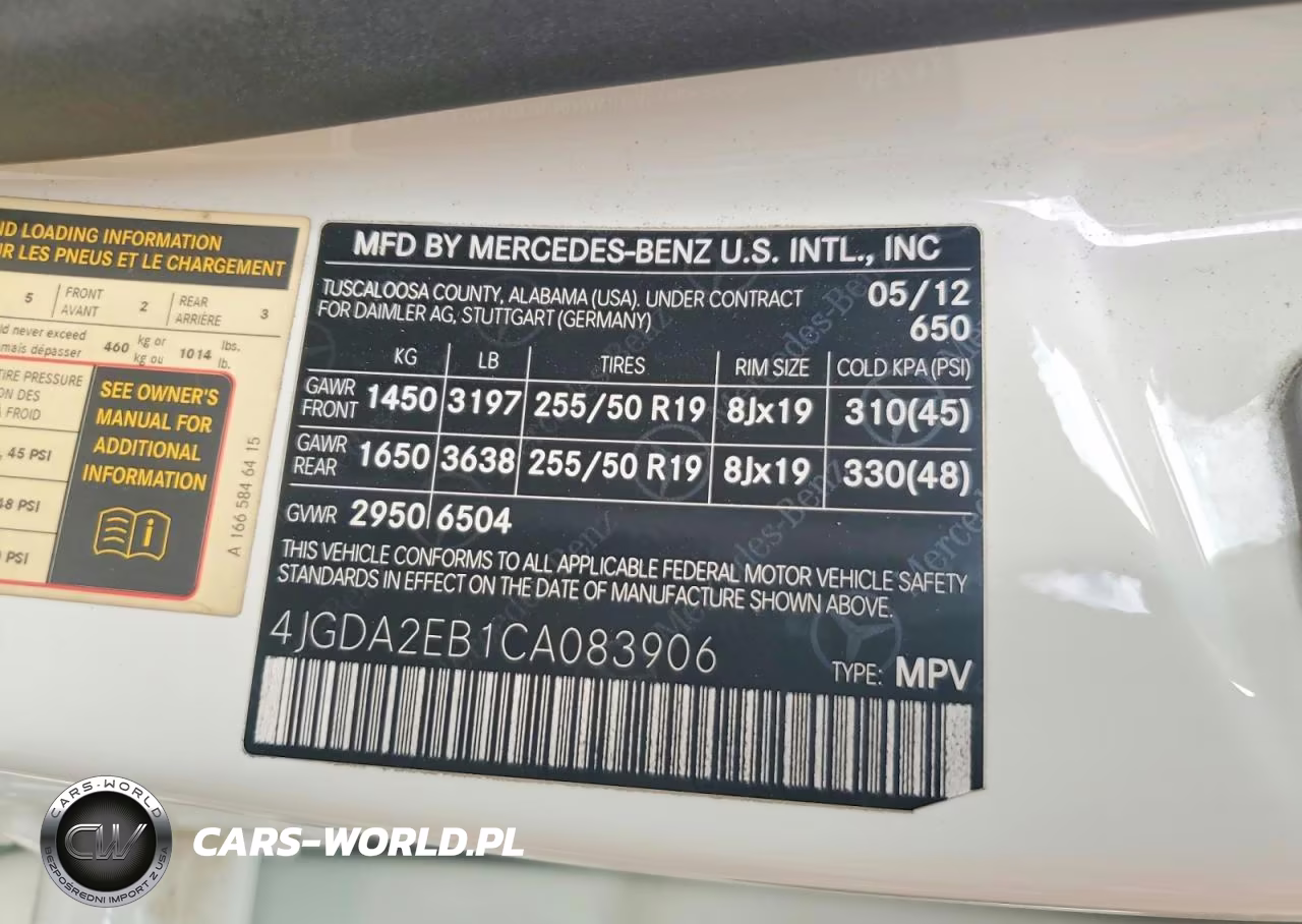 2012 Mercedes-Benz Ml 350 Bluetec VIN:4JGDA2EB1CA083906 - 13