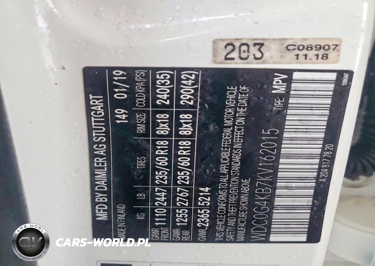 2019 Mercedes-Benz Glc 300 4Matic VIN:WDC0G4KB7KV162015 - 13