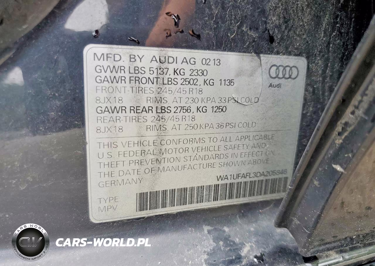 2013 Audi A4 Allroad Premium Plus VIN:WA1UFAFL3DA205846 - 12