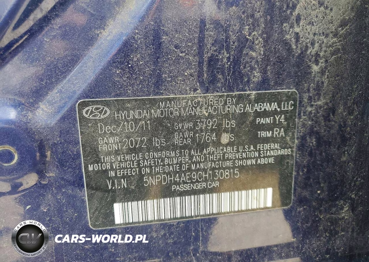2011 Hyundai Elantra Sw VIN:5NPDH4AE9CH130815 - 12