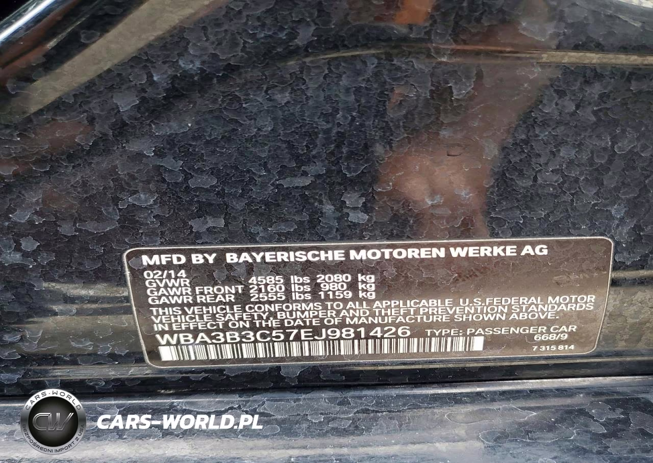 2014 BMW 328 Xi VIN:WBA3B3C57EJ981426 - 12