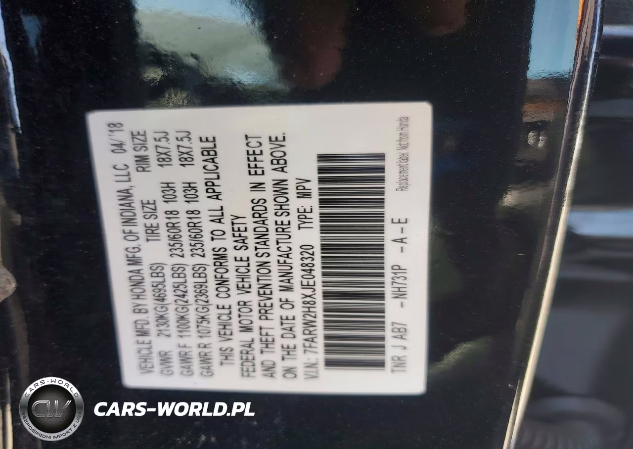 2018 Honda Cr-V Exl VIN:7FARW2H8XJE048320 - 13