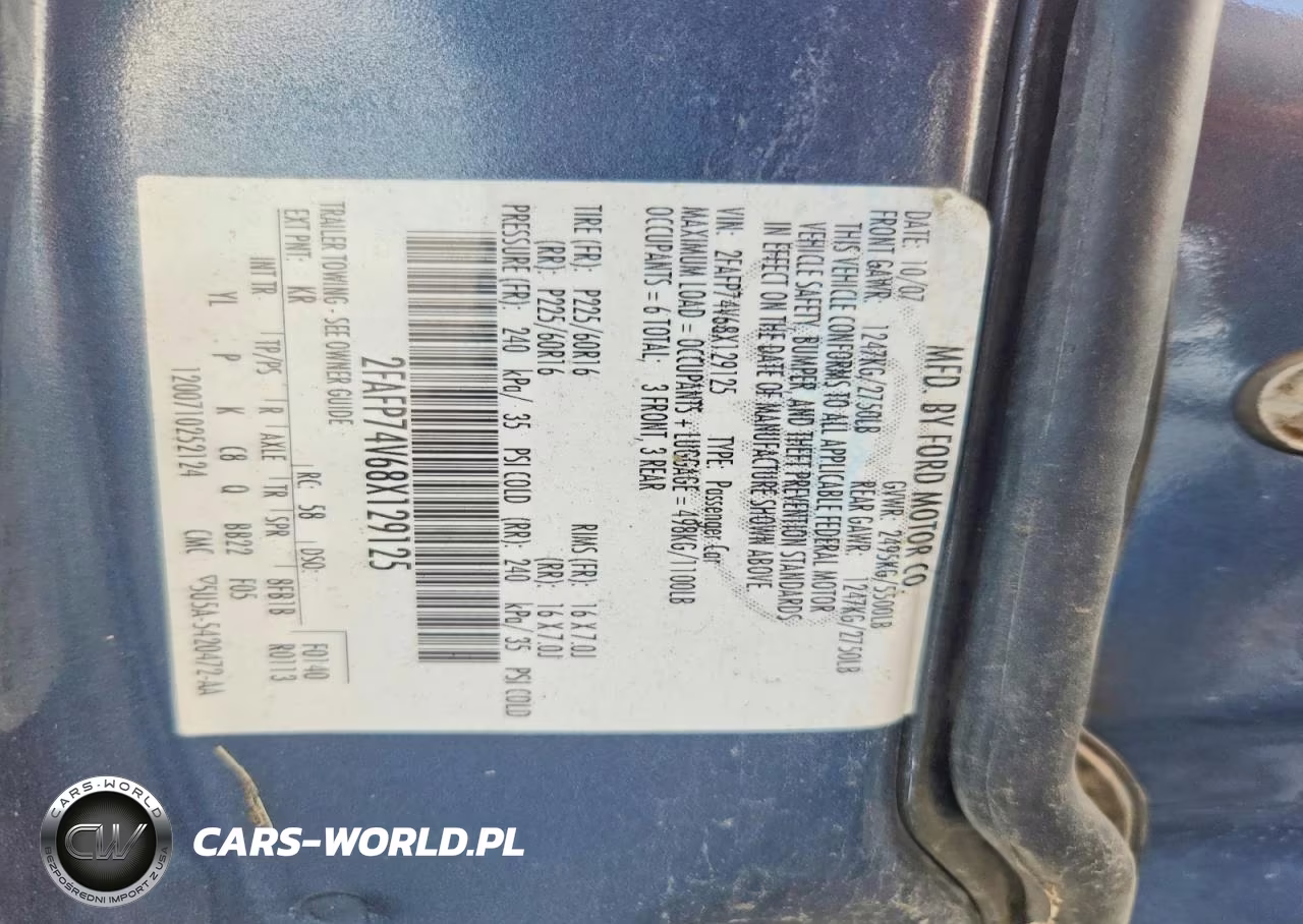2008 Ford Crown Victoria Lx VIN:2FAFP74V68X129125 - 12