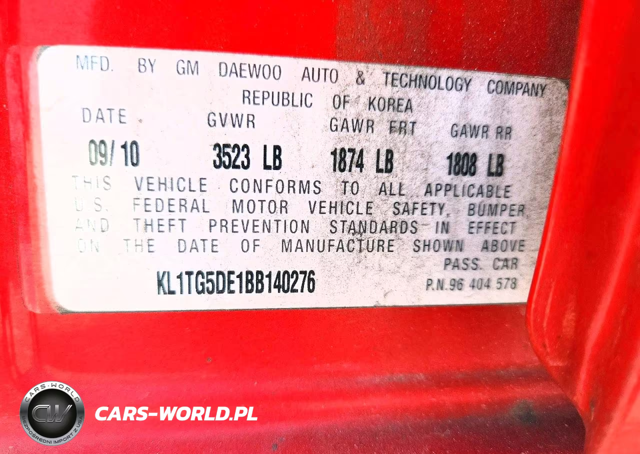 2011 Chevrolet Aveo Lt VIN:KL1TG5DE1BB140276 - 13