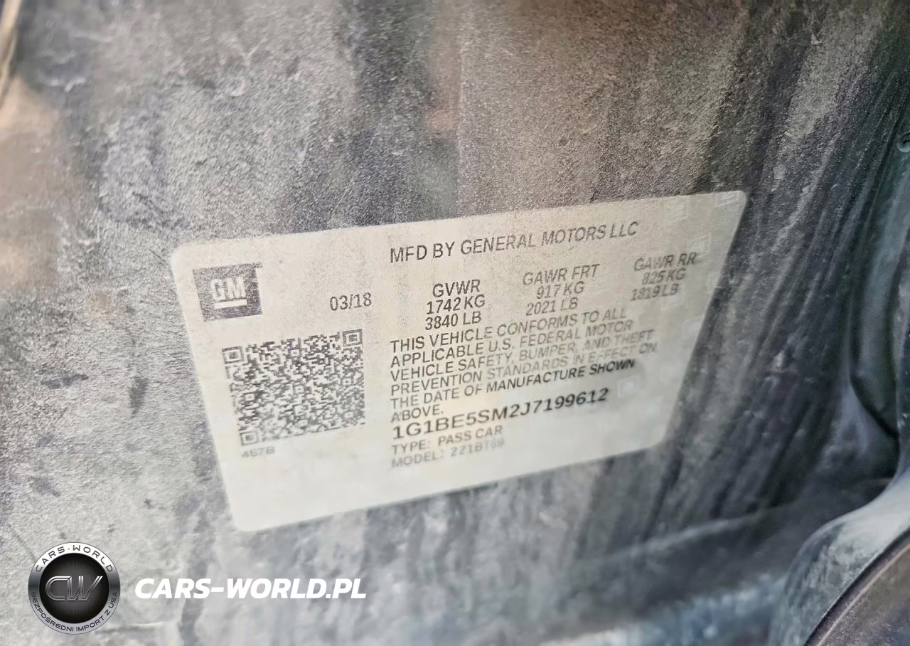 2018 Chevrolet Cruze Lt VIN:1G1BE5SM2J7199612 - 12