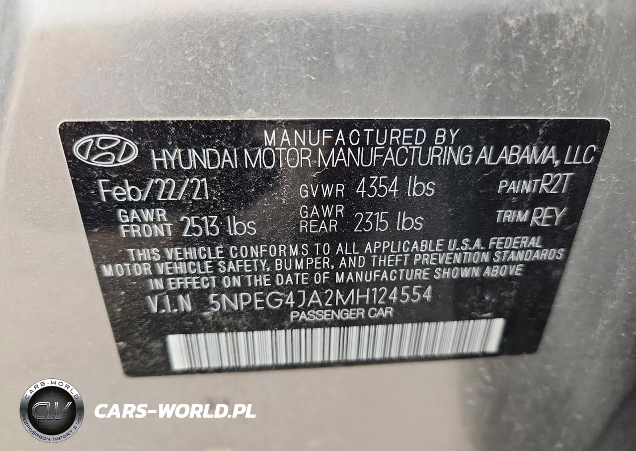 2021 Hyundai Sonata Se VIN:5NPEG4JA2MH124554 - 12