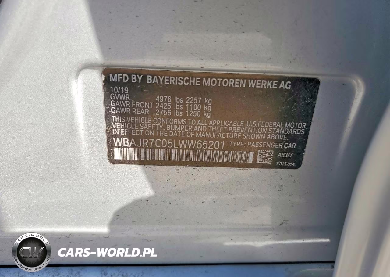 2020 BMW 530 Xi VIN:WBAJR7C05LWW65201 - 12