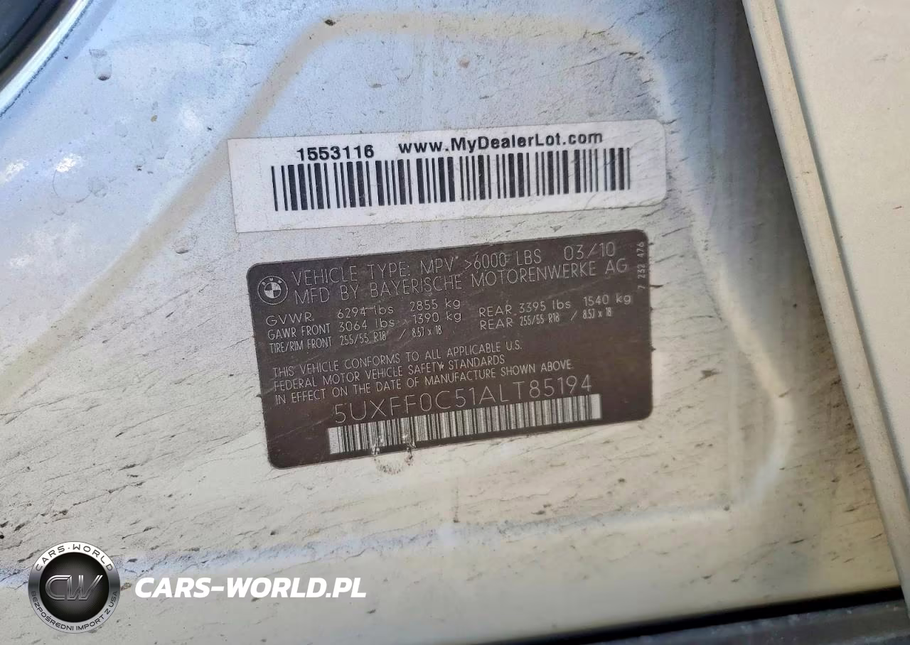 2010 BMW X5 xDrive35D VIN:5UXFF0C51ALT85194 - 12