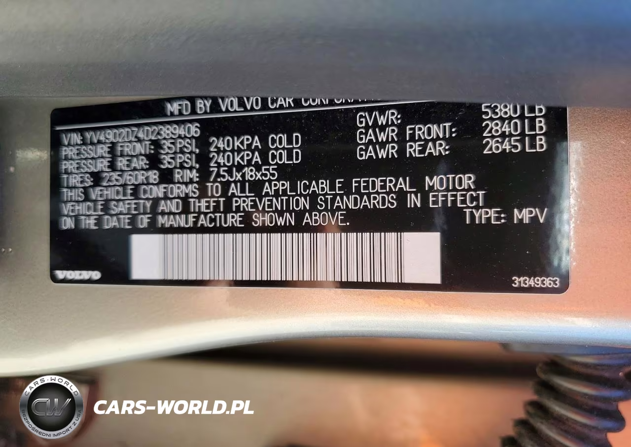2013 Volvo Xc60 T6 VIN:YV4902DZ4D2389406 - 14