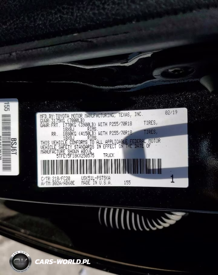 2019 Toyota Tundra Crewmax Sr5 VIN:5TFEY5F18KX250575 - 12