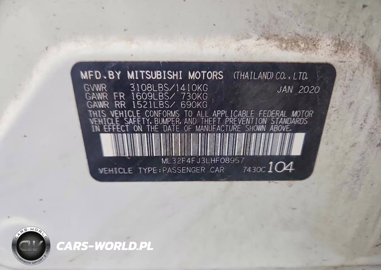 2020 Mitsubishi Mirage G4 Se VIN:ML32F4FJ3LHF08957 - 12