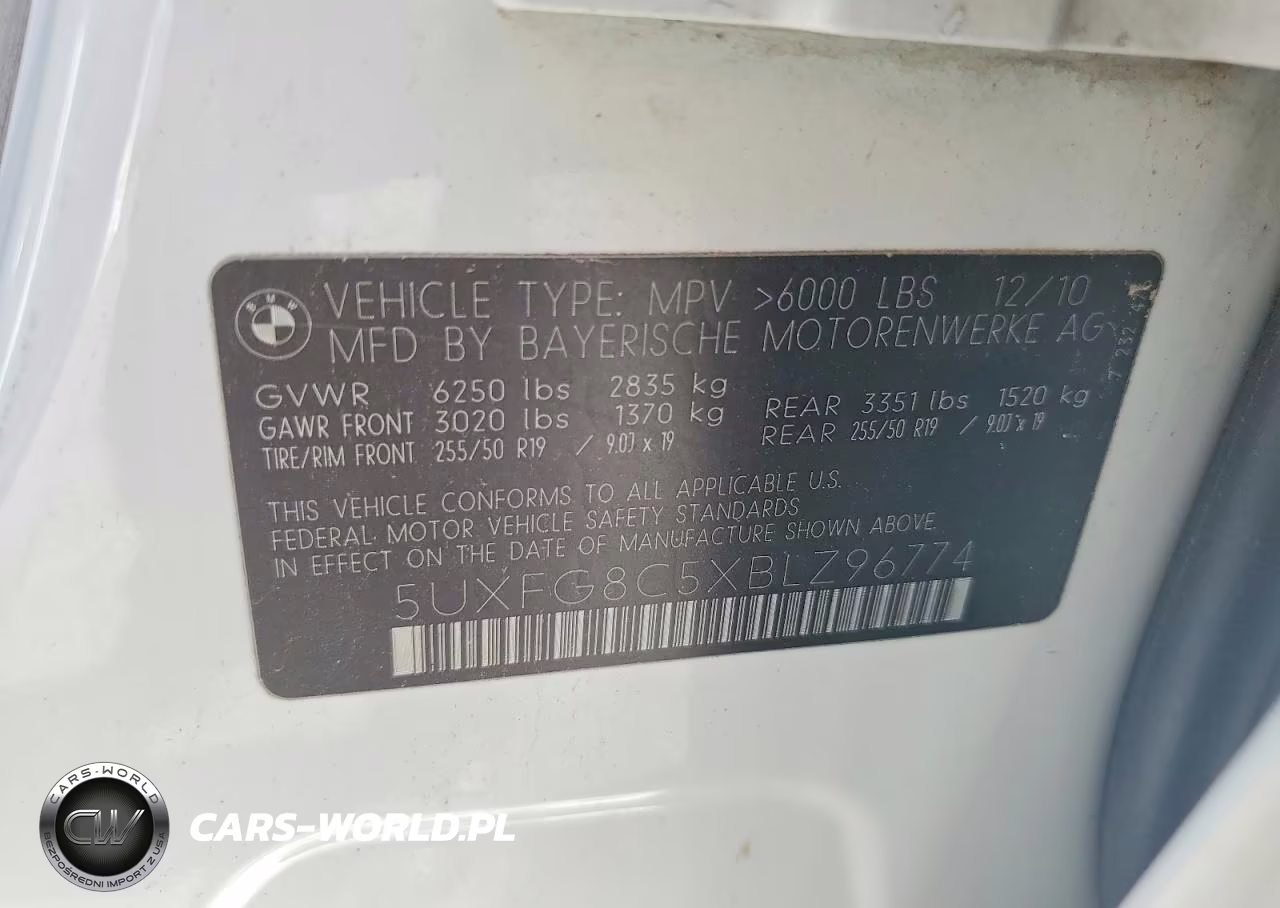 2011 BMW X6 xDrive50I VIN:5UXFG8C5XBLZ96774 - 13