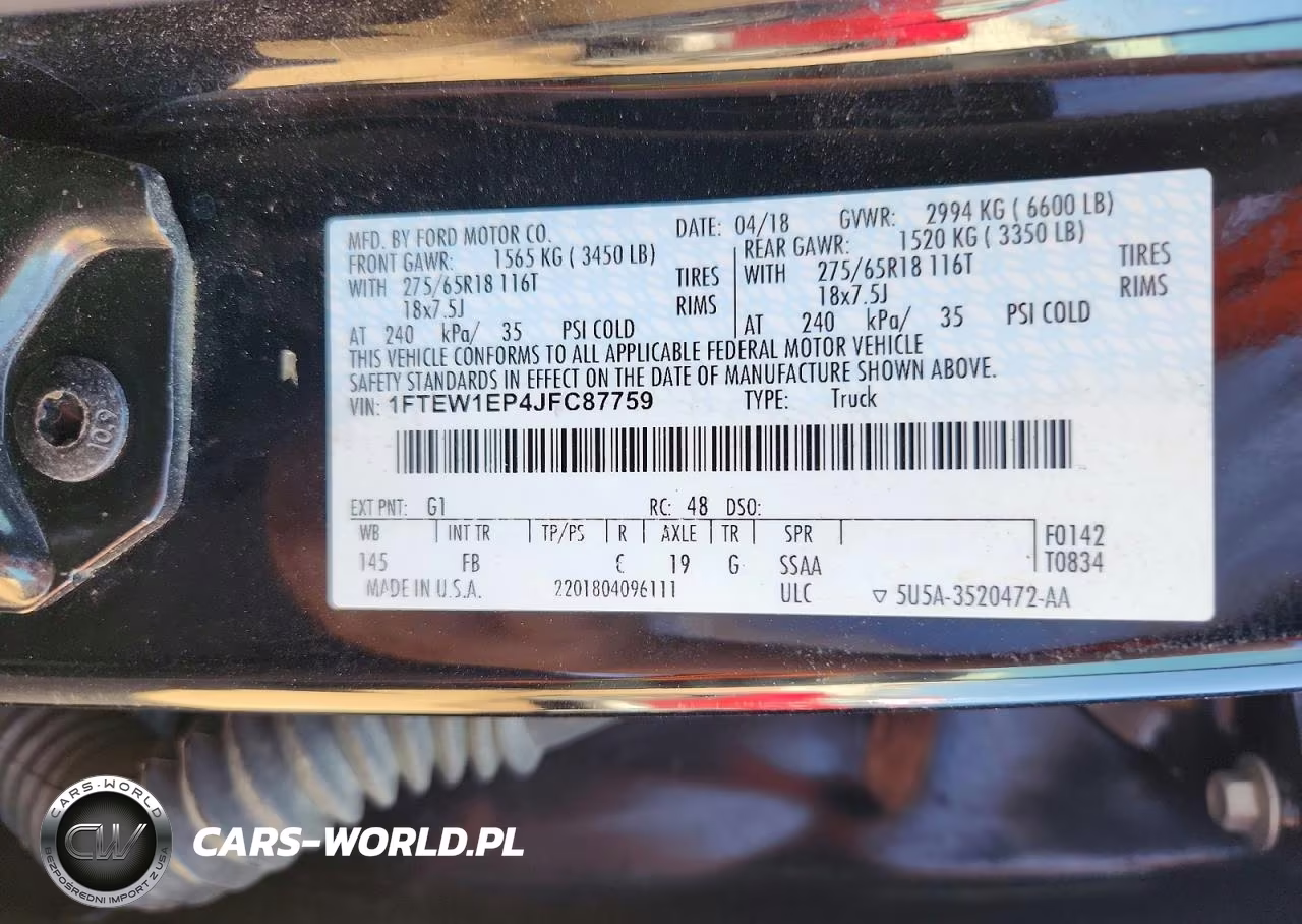 2018 Ford F150 Supercrew VIN:1FTEW1EP4JFC87759 - 12