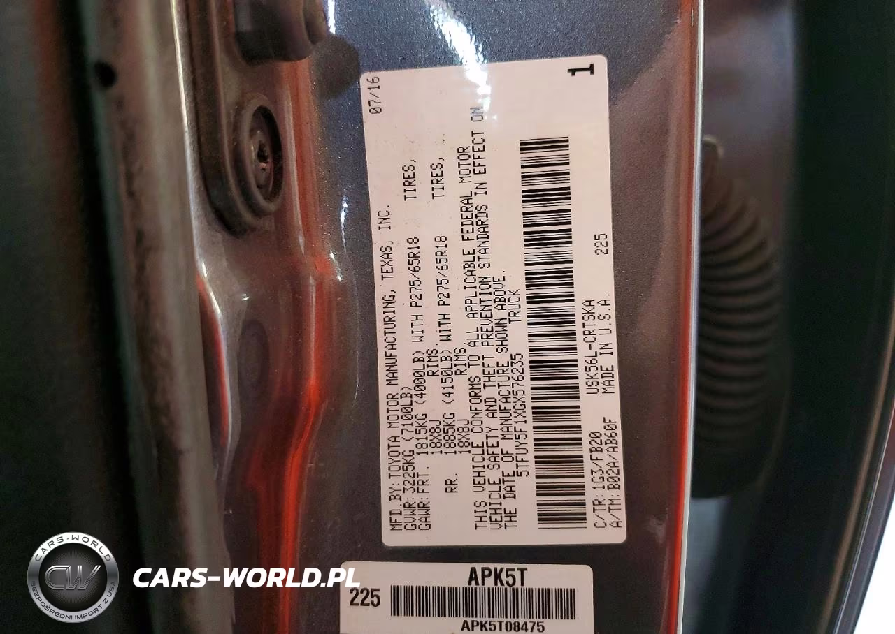 2016 Toyota Tundra Sr5 VIN:5TFUY5F1XGX576235 - 12
