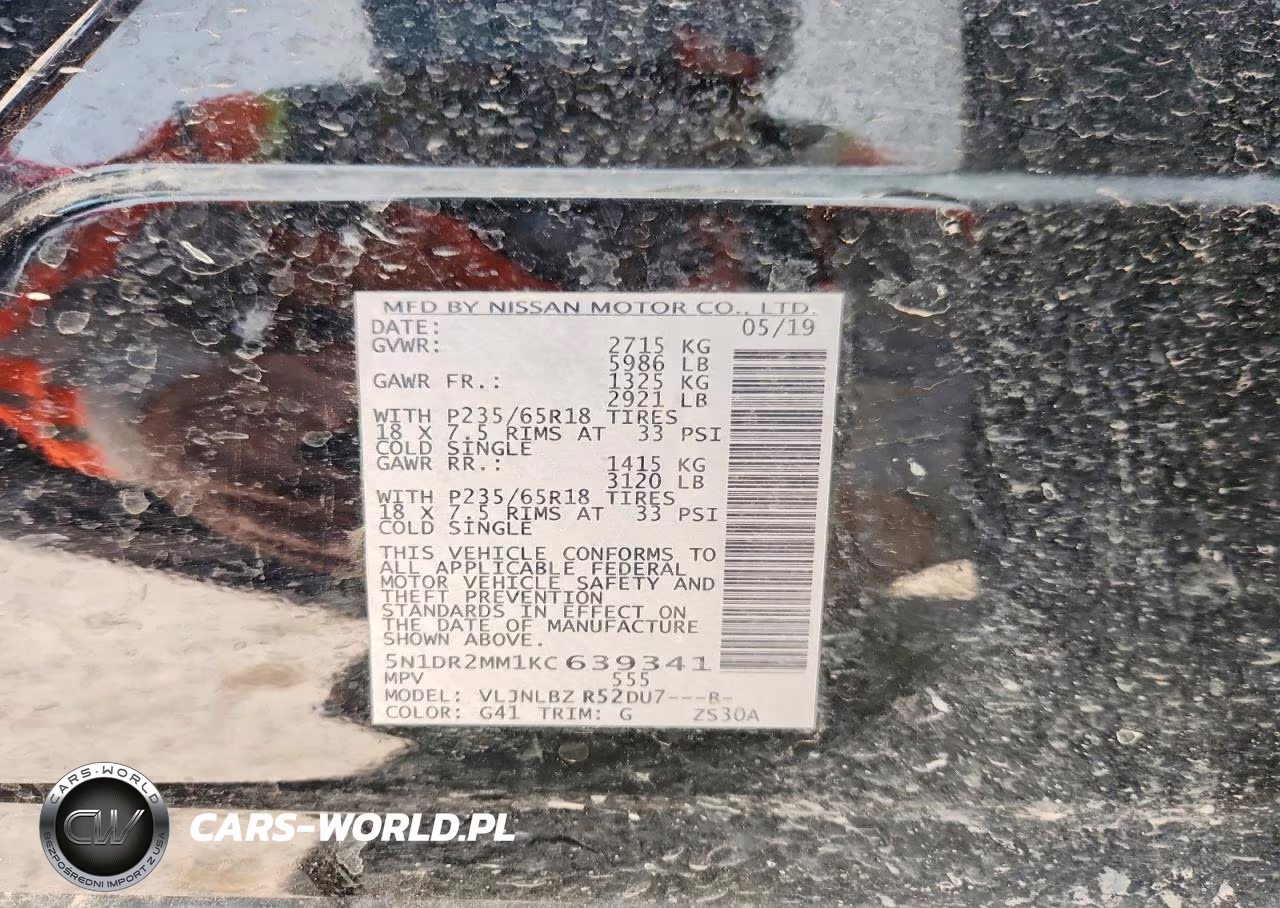 2019 Nissan Pathfinder S VIN:5N1DR2MM1KC639341 - 13