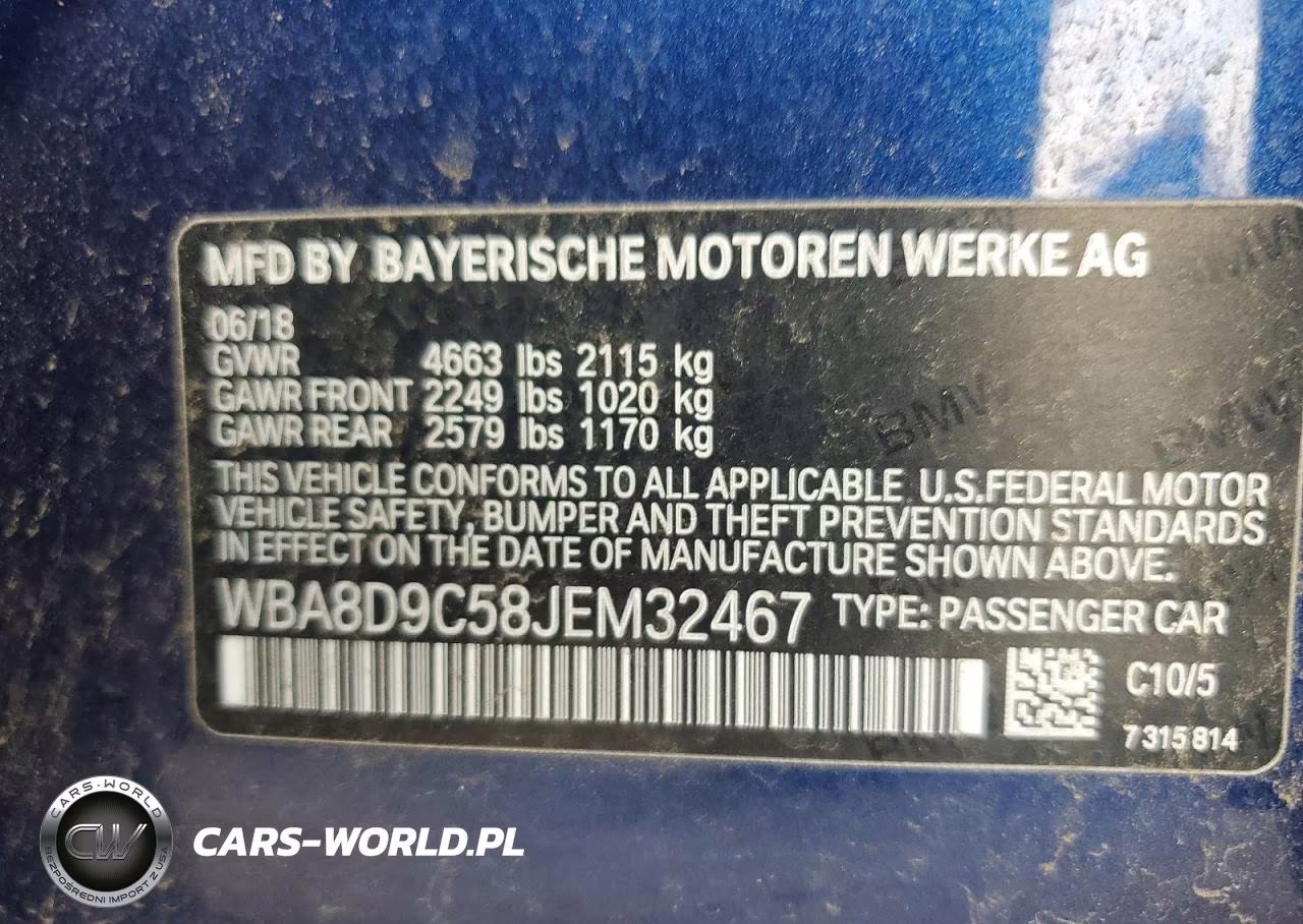 2018 BMW 330 Xi VIN:WBA8D9C58JEM32467 - 12