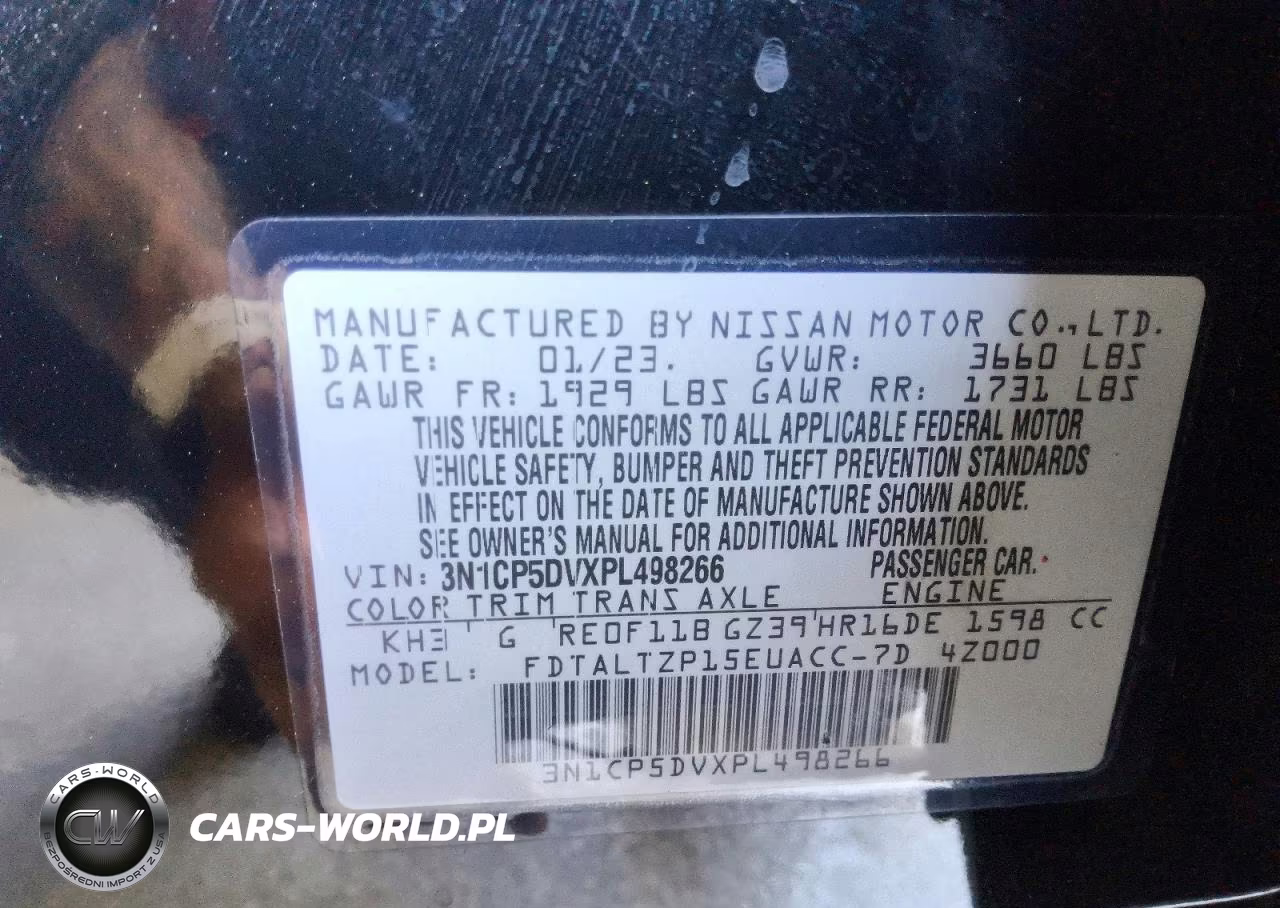 2023 Nissan Kicks Sr VIN:3N1CP5DVXPL498266 - 13