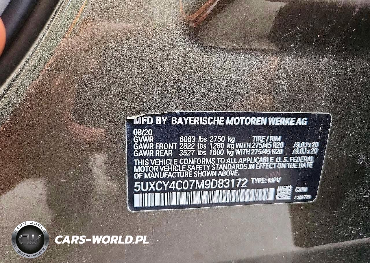 2021 BMW X6 Sdrive 40I VIN:5UXCY4C07M9D83172 - 13
