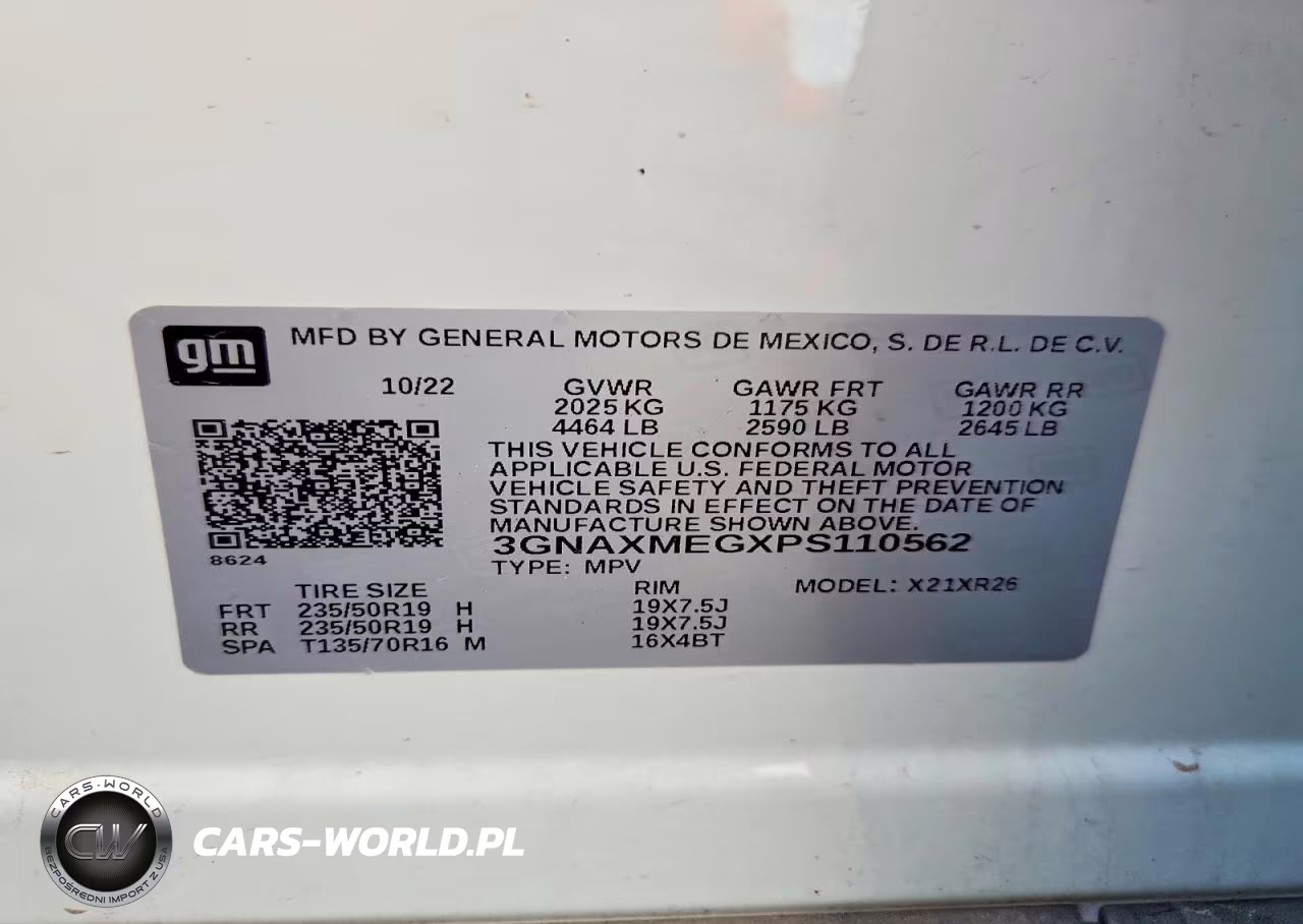 2023 Chevrolet Equinox Rs VIN:3GNAXMEGXPS110562 - 13