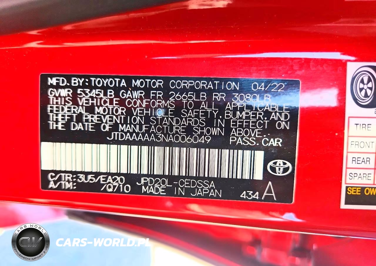 2022 Toyota Mirai Xle VIN:JTDAAAAA3NA006049 - 12