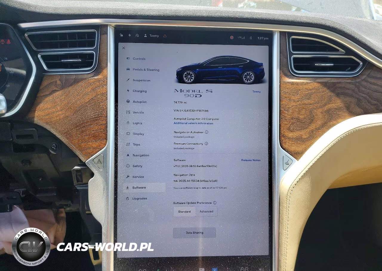 2017 Tesla Model S VIN:5YJSA1E22HF187566 - 9