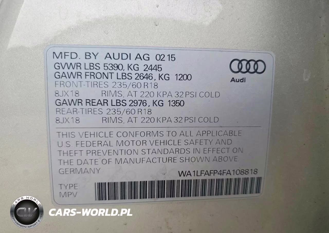 2015 Audi Q5 Premium Plus VIN:WA1LFAFP4FA108818 - 12