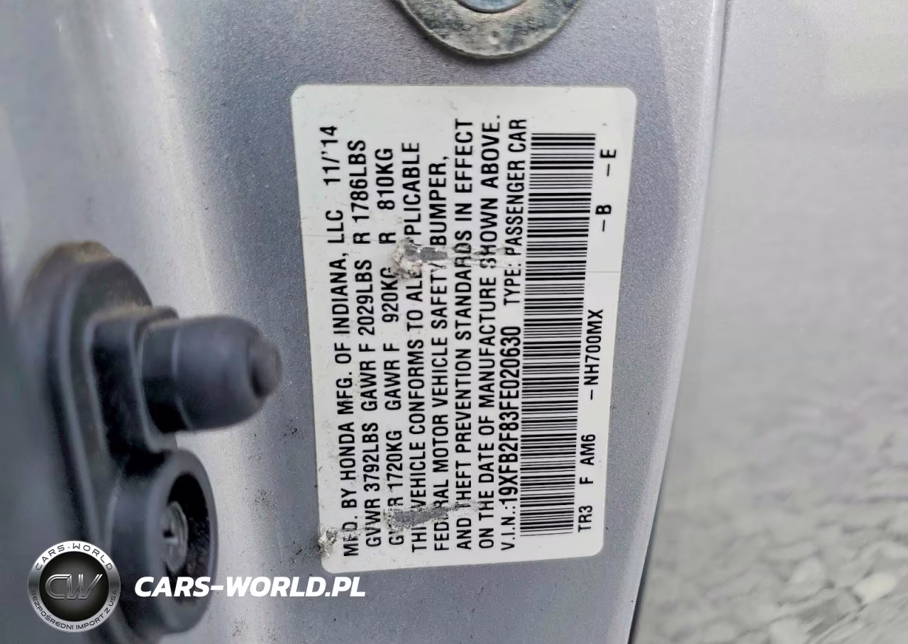 2015 Honda Civic Ex VIN:19XFB2F83FE020630 - 13