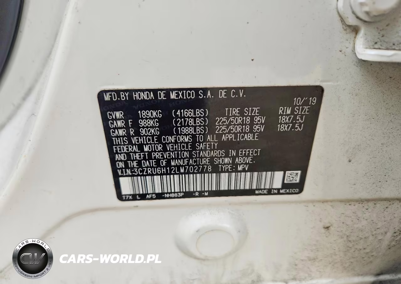 2020 Honda Hr-V Sport VIN:3CZRU6H12LM702778 - 13
