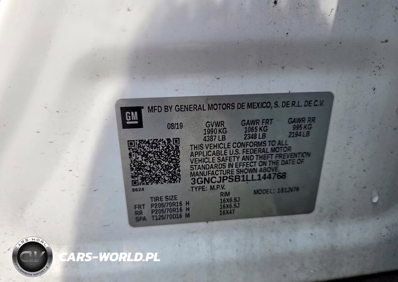 2020 Chevrolet Trax 1Lt VIN:3GNCJPSB1LL144768 - 12