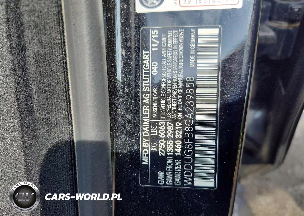 2016 Mercedes-Benz S 550 4Matic VIN:WDDUG8FB8GA239858 - 12
