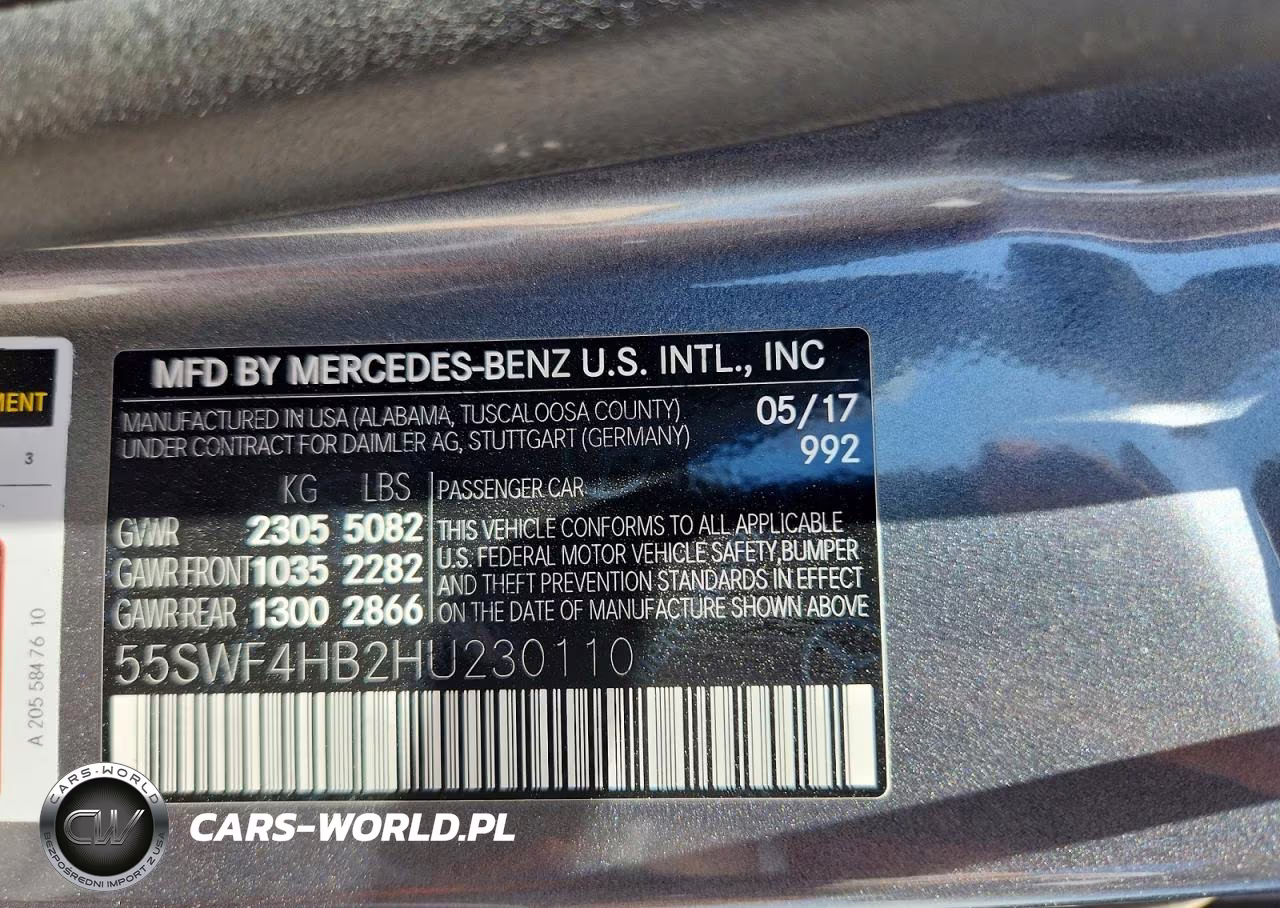2017 Mercedes-Benz C 350E VIN:55SWF4HB2HU230110 - 13
