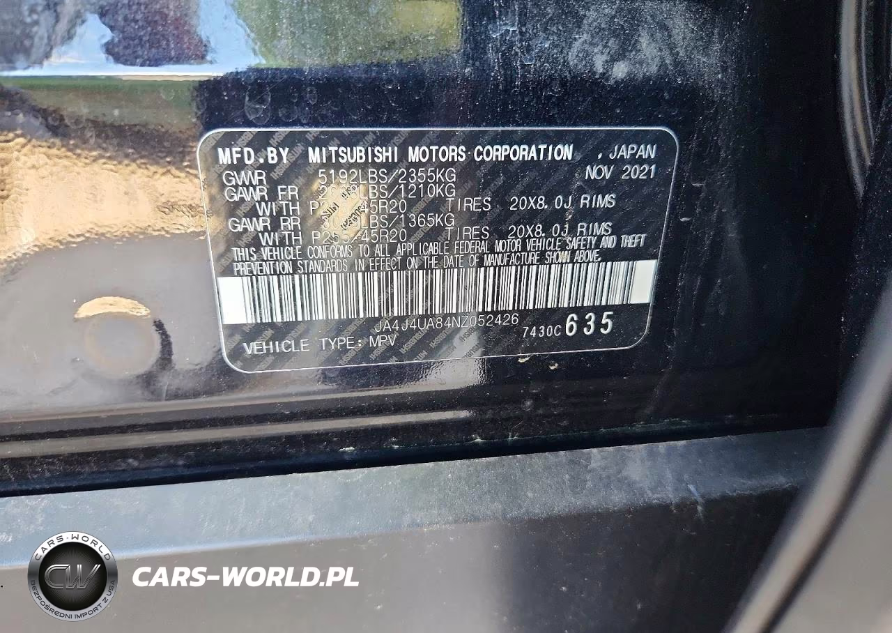 2022 Mitsubishi Outlander Se VIN:JA4J4UA84NZ052426 - 13