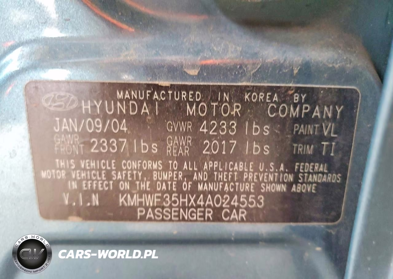 2004 Hyundai Sonata Gls VIN:KMHWF35HX4A024553 - 12