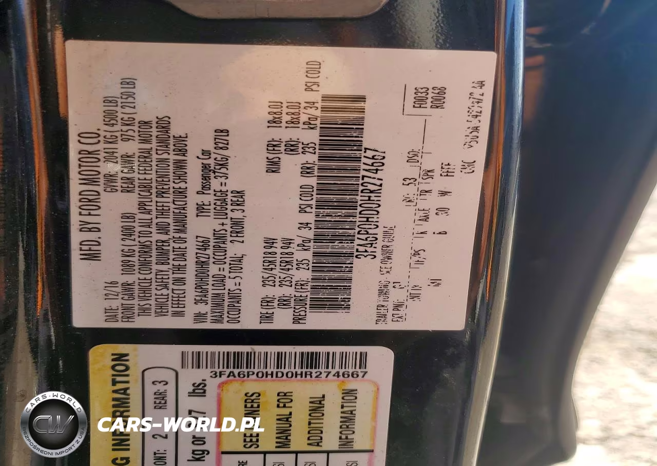 2017 Ford Fusion Se VIN:3FA6P0HD0HR274667 - 12