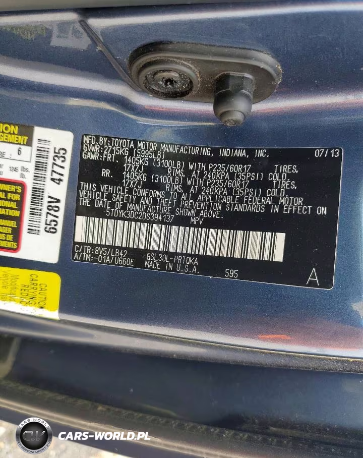 2013 Toyota Sienna Xle 8-Passenger VIN:5TDYK3DC2DS394137 - 13