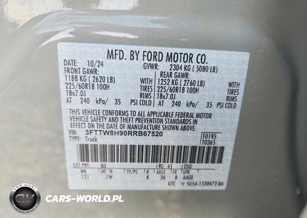 2024 Ford Maverick Xlt VIN:3FTTW8H90RRB67520 - 12