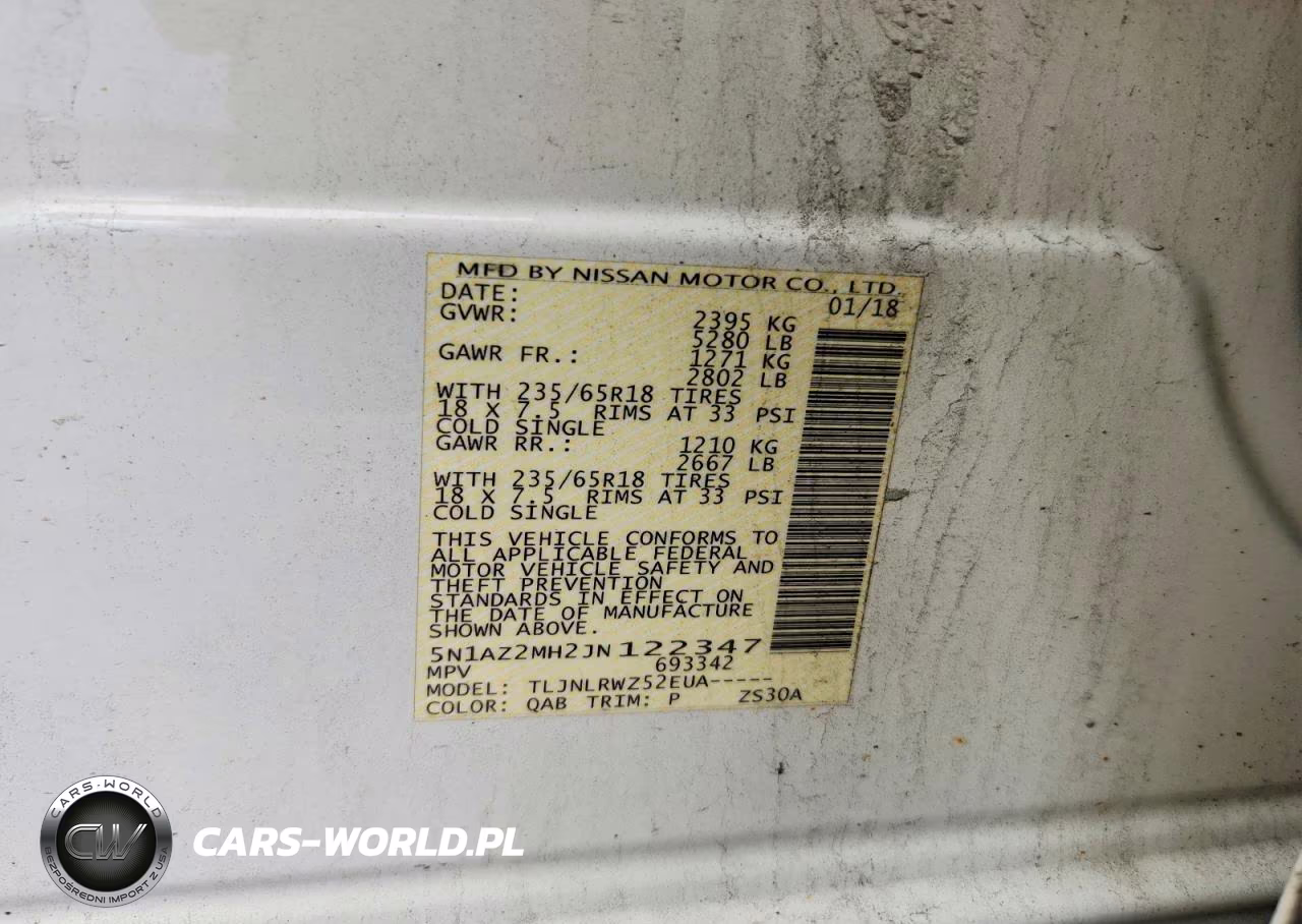 2018 Nissan Murano Sl VIN:5N1AZ2MH2JN122347 - 12