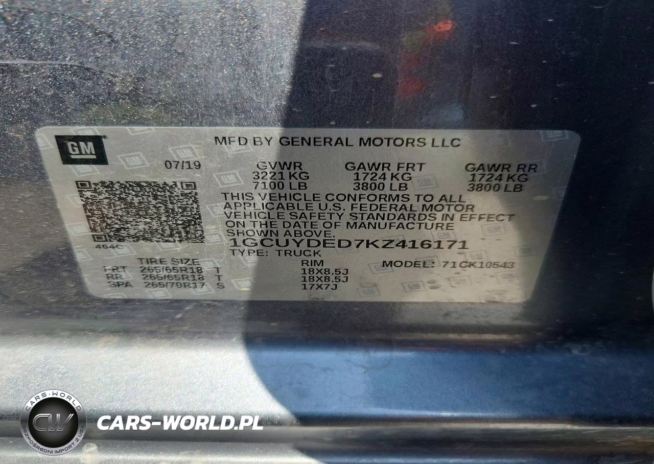 2019 Chevrolet Silverado K1500 Lt VIN:1GCUYDED7KZ416171 - 12